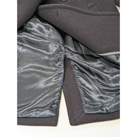 J.Crew Peacoat Women Size 00 Stadium Cloth Wool Blend Double Breasted Nautical - Picture 11 of 16